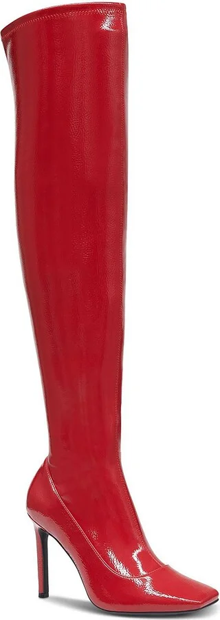 KEENAHP Womens SQUARE TOE DRESSY Knee-High Boots