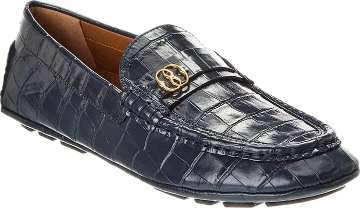 Keeper Croc-Embossed Leather Loafer