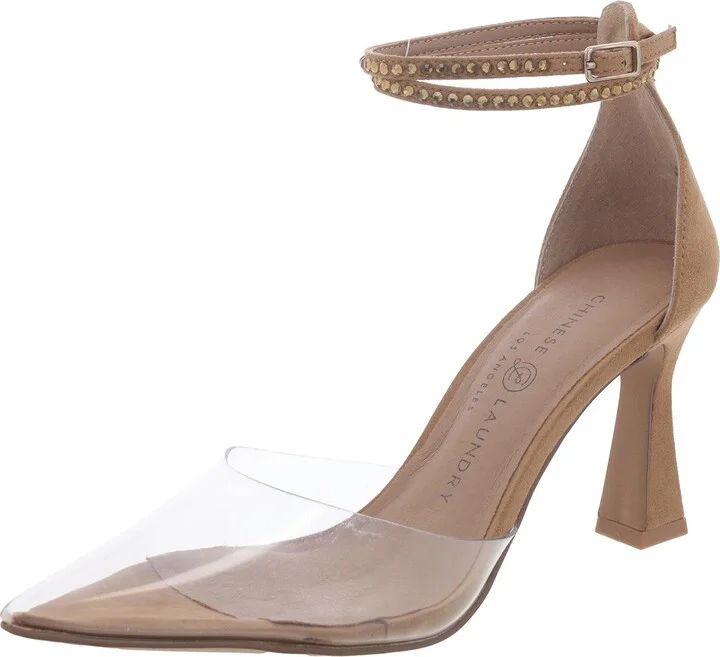 Keeva Womens Faux Suede Pumps Ankle Strap