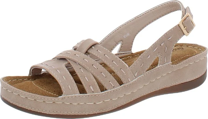 Kehlani Womens Wedge Cushion Insole Slingback Sandals