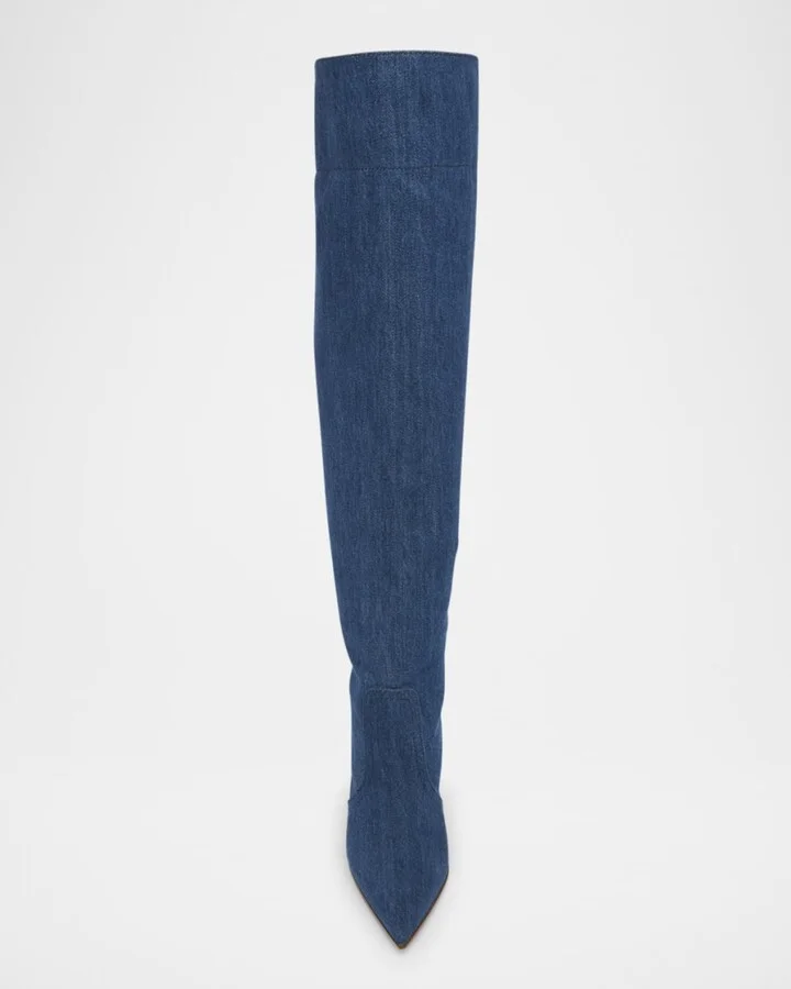 Keinna Denim Over-The-Knee Boots - Image 5