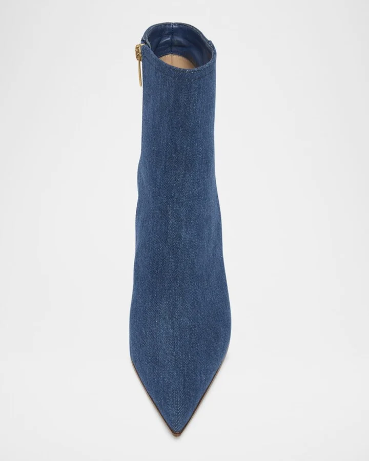 Keinna Denim Zip Ankle Boots - Image 4