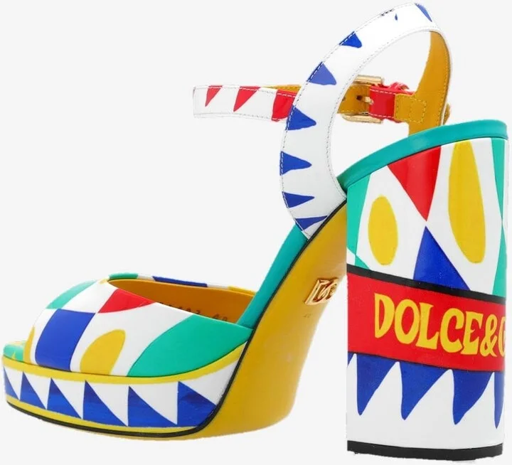 Keira 105 Carretto Print Platform Sandals - Image 3
