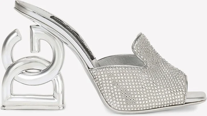 Keira 105 Crystal-Embellished Mules in Satin