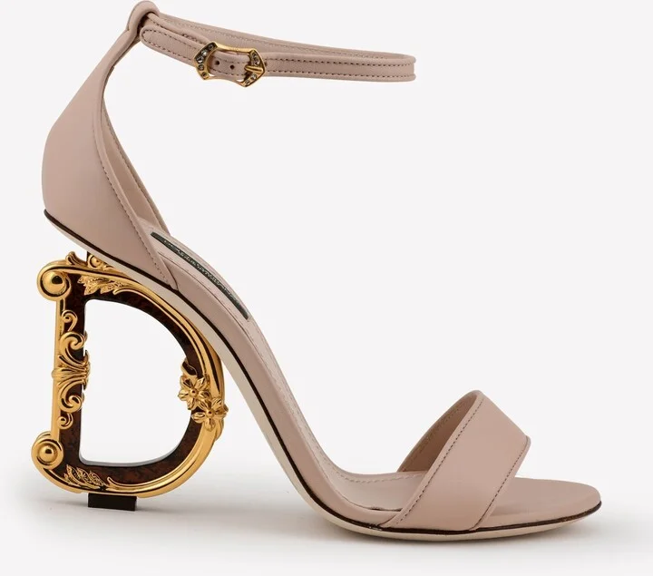 Keira 105 DG Baroque Heel Sandals in Nappa Leather