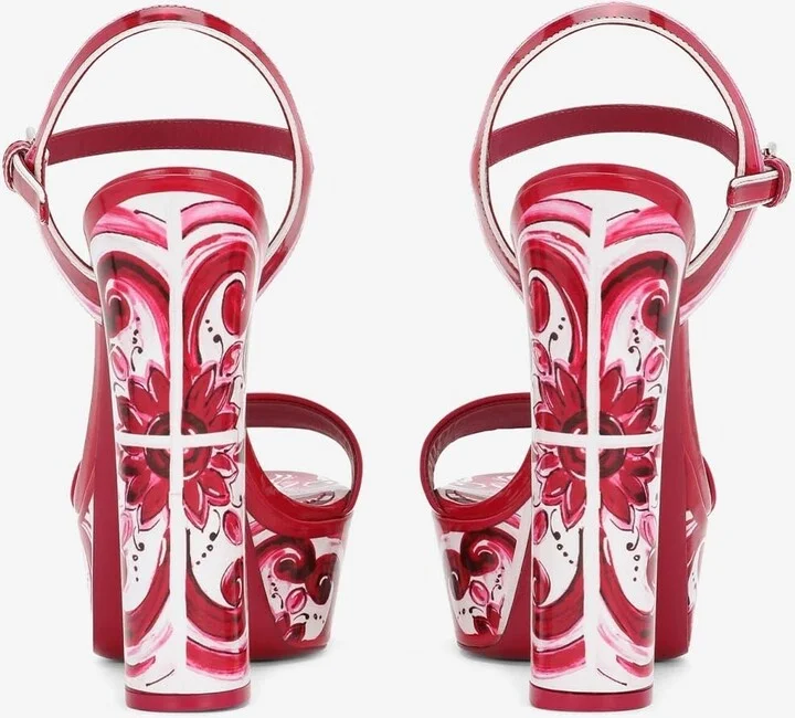 Keira 105 Majolica Print Platform Sandals - Image 2