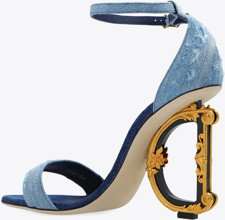 Keira 105 Patchwork Denim Sandals - Image 2