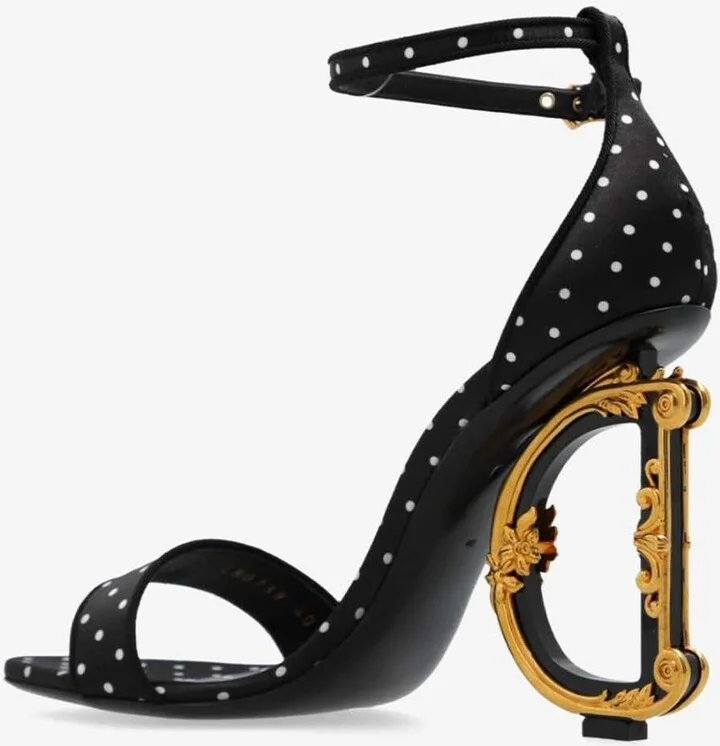 Keira 105 Polka Dot Print DG Baroque Sandals - Image 2