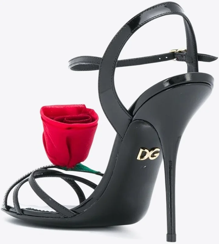 Keira 105 Rose Applique Sandals - Image 2