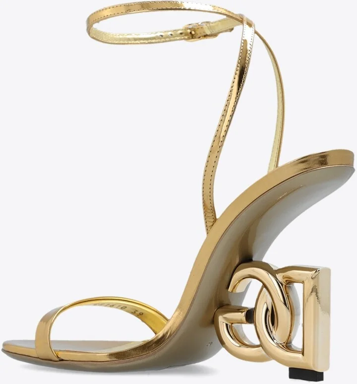 Keira 110 DG Heel Metallic Leather Sandals - Image 2