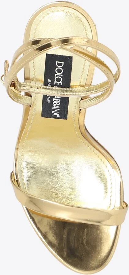 Keira 110 DG Heel Metallic Leather Sandals - Image 3