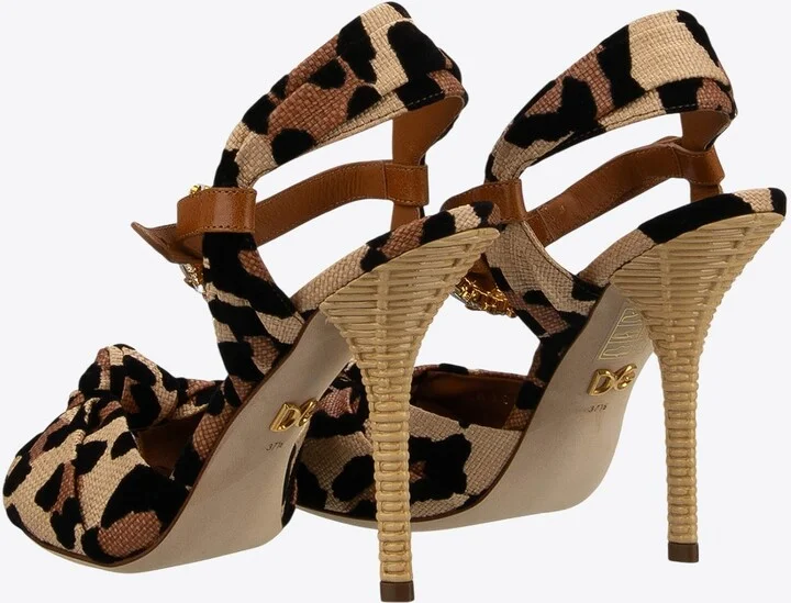 Keira 120 Leopard Crystal Brooch Sandals - Image 2