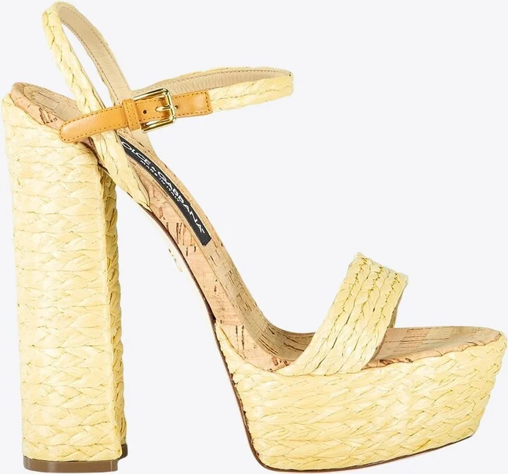 Keira 120 Raffia Platform Sandals