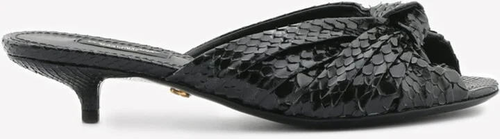 Keira 30 Python Leather Mules