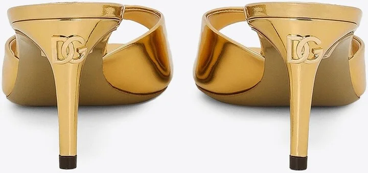 Keira 60 Mules in Mirrored Leather - Image 2