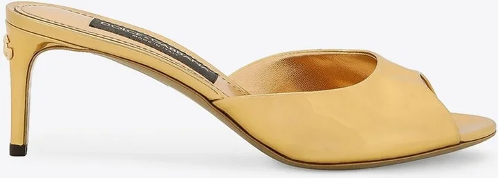 Keira 60 Mules in Mirrored Leather