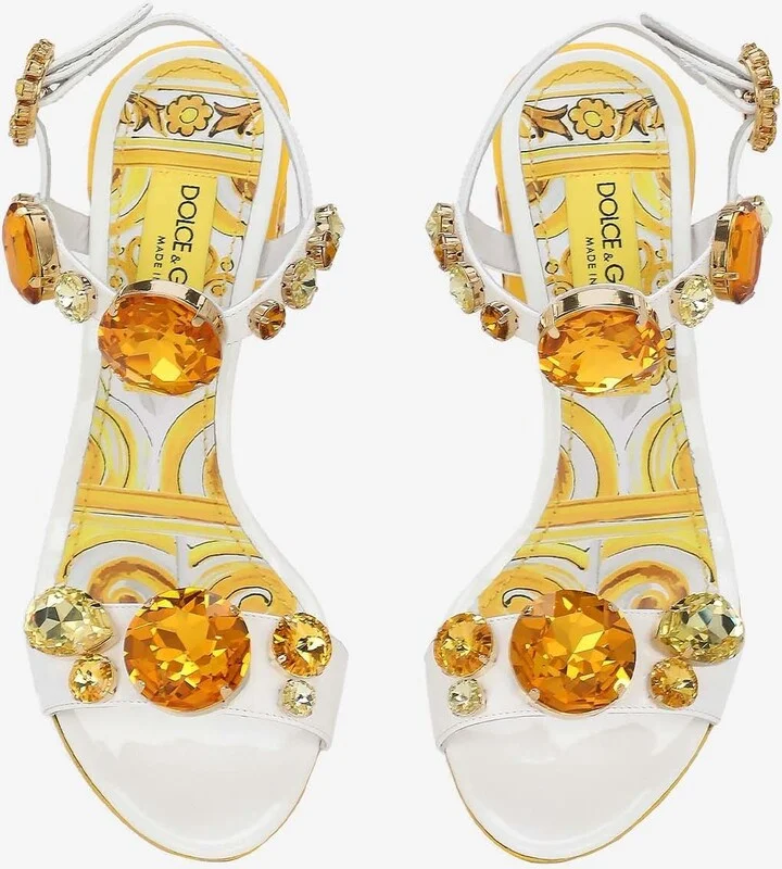 Keira 60 Stone Embellished Sandals in Patent Leather - Image 3