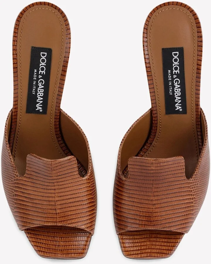 Keira 75 DG Mules in Animal Print Calf Leather - Image 2
