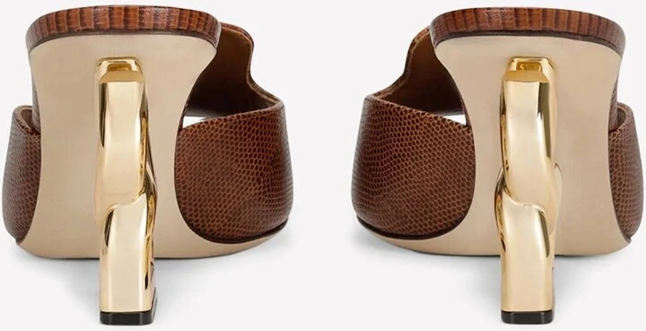 Keira 75 DG Mules in Animal Print Calf Leather - Image 3