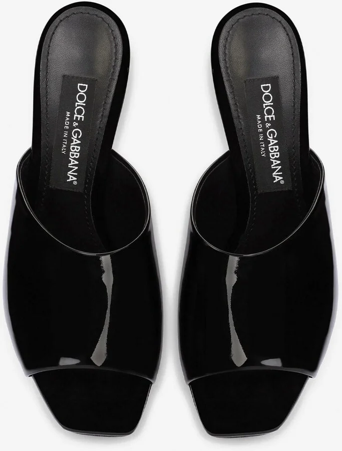 Keira 75 DG Pop Heel Patent Leather Mules - Image 2