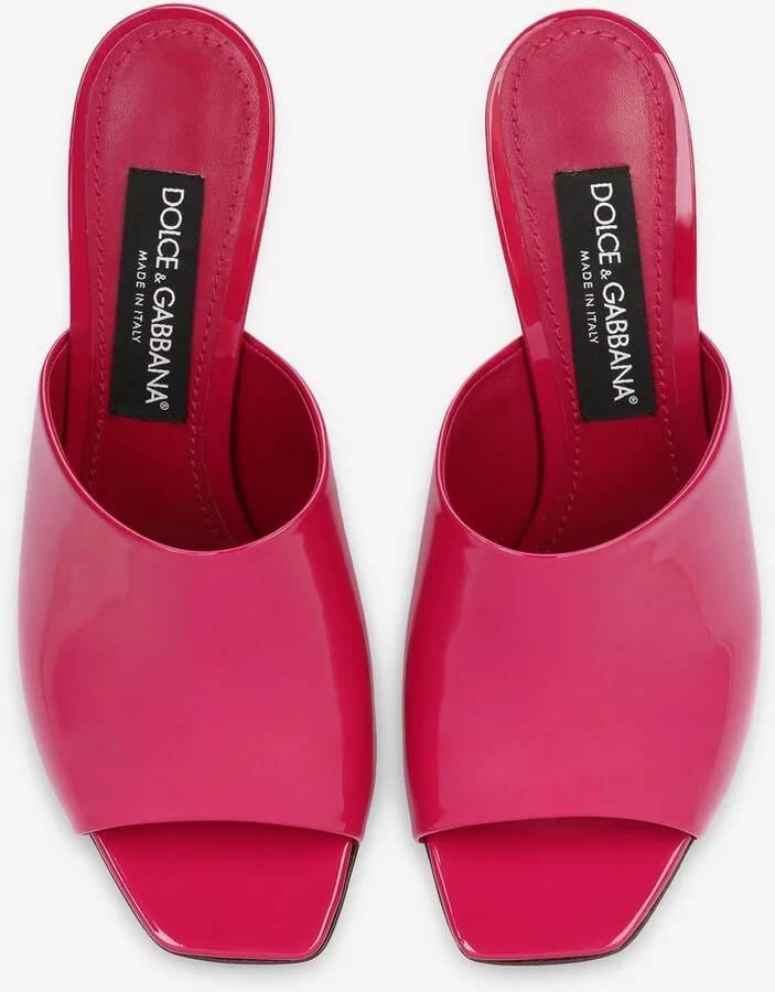 Keira 75 DG Pop Heel Patent Leather Mules - Image 2