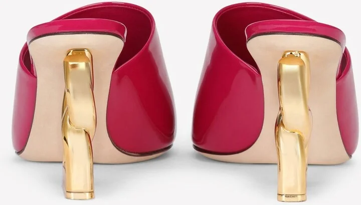 Keira 75 DG Pop Heel Patent Leather Mules - Image 3
