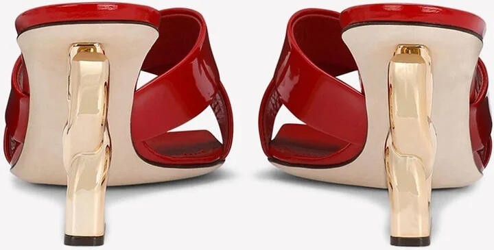 Keira 75 Mules in Polished Leather - Image 2