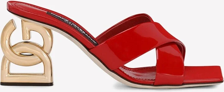 Keira 75 Mules in Polished Leather