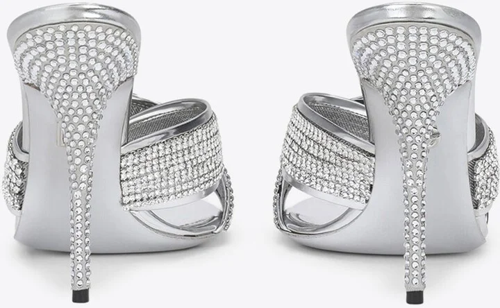Keira 85 Crystal Mesh Mules - Image 2