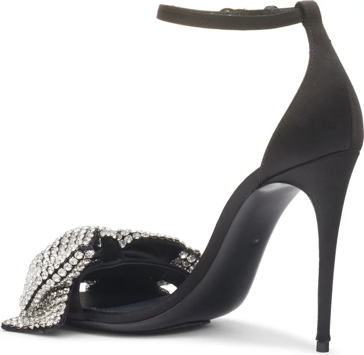 Keira Crystal Embellished Bow Ankle Strap Sandal - Image 2