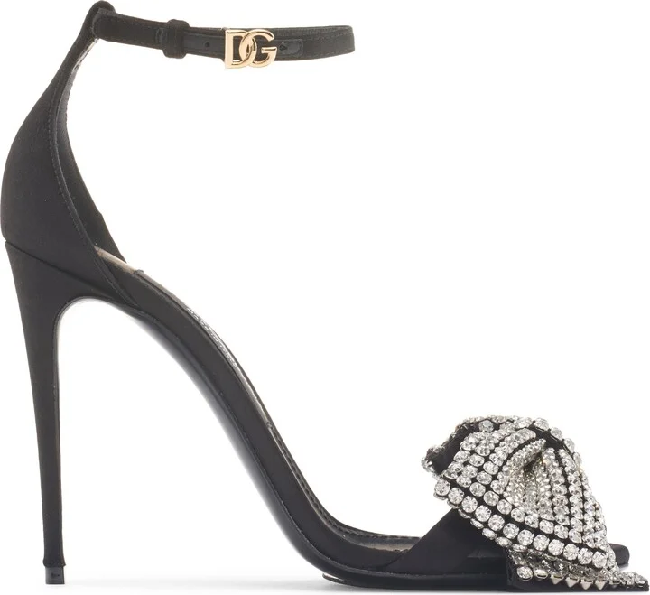 Keira Crystal Embellished Bow Ankle Strap Sandal - Image 3