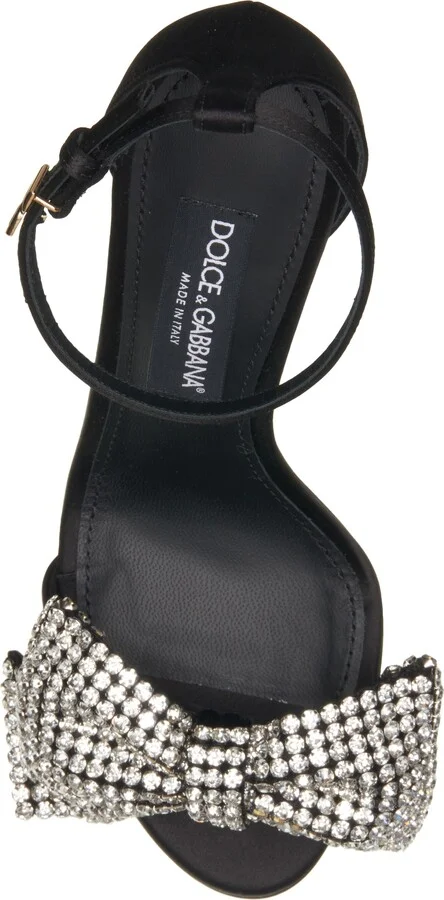 Keira Crystal Embellished Bow Ankle Strap Sandal - Image 5