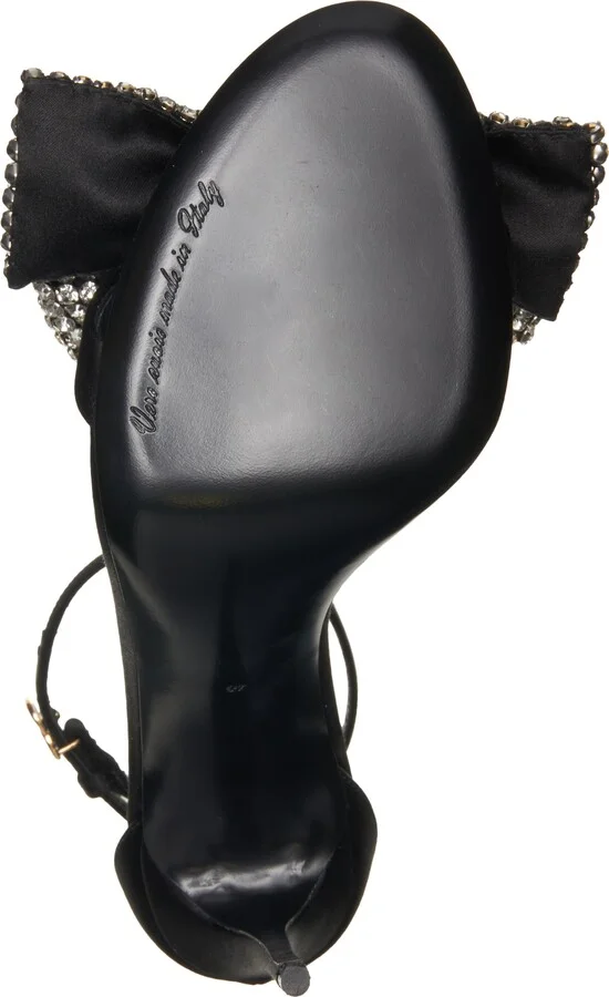 Keira Crystal Embellished Bow Ankle Strap Sandal - Image 6