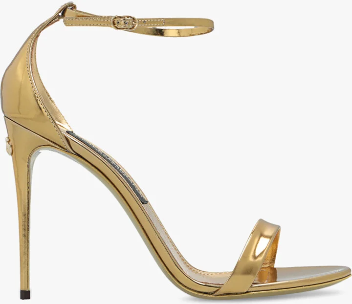 ‘Keira’ Heeled Sandals, , - Gold