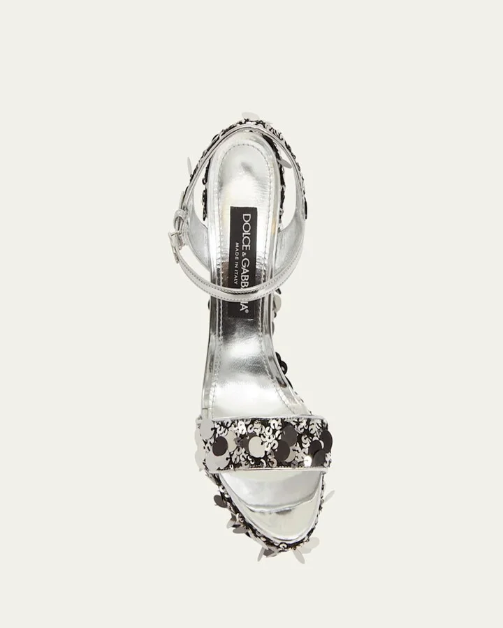 Keira Metallic Sequin Platform Sandals - Image 5