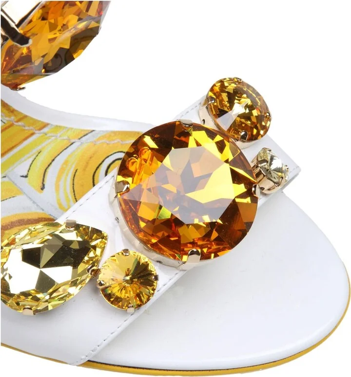 Keira Patent Sandal With Applied Stones - Image 5