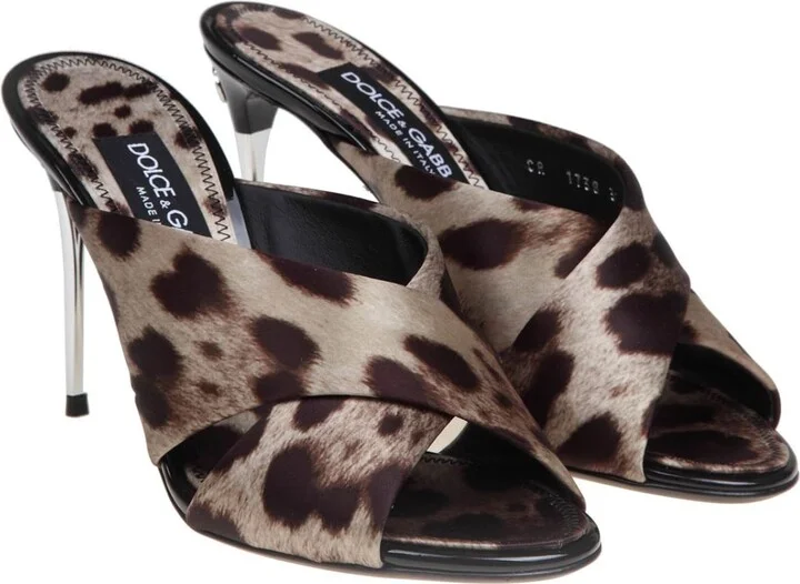 Keira Sandals In Satin With Spotted Print - Image 2