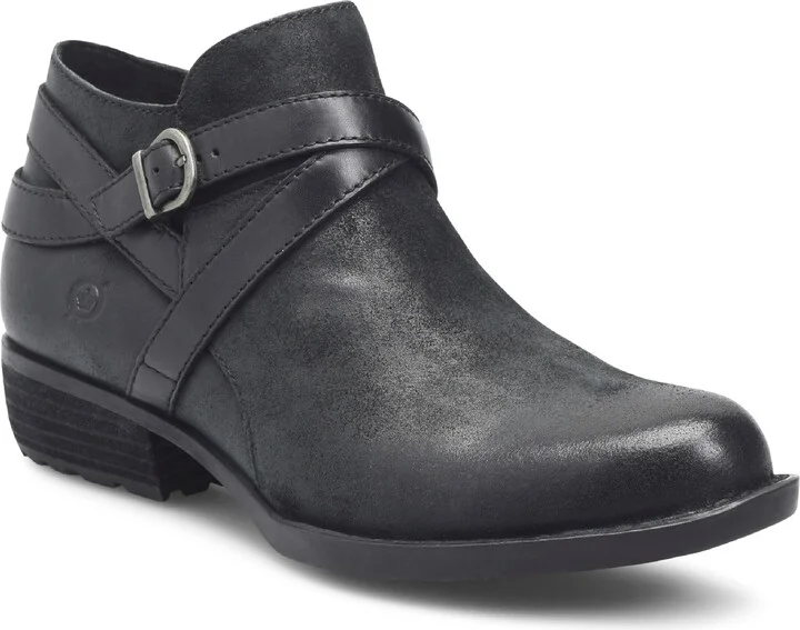 BLACK DISTRESSED LEATHER