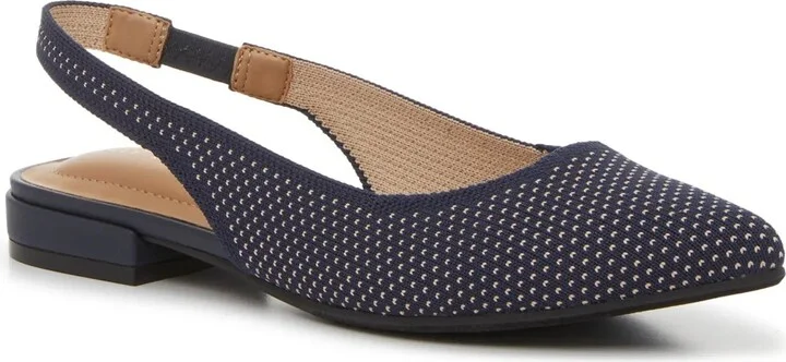 Navy/Beige Polka Dots