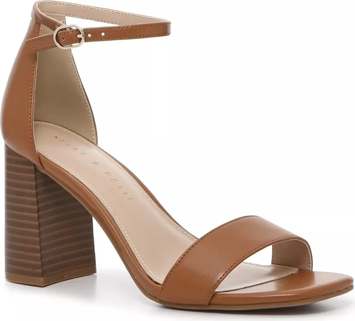 Brown Synthetic/Stacked Heel