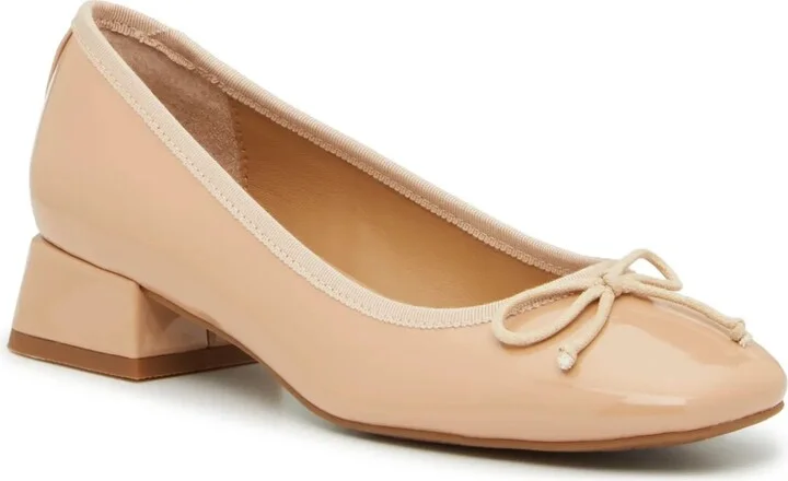 Beige Patent Synthetic