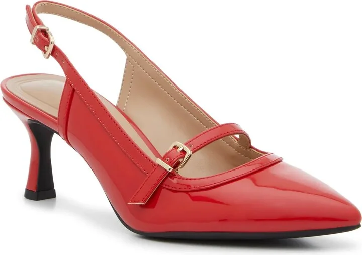 Poppy Red Patent Synthetic