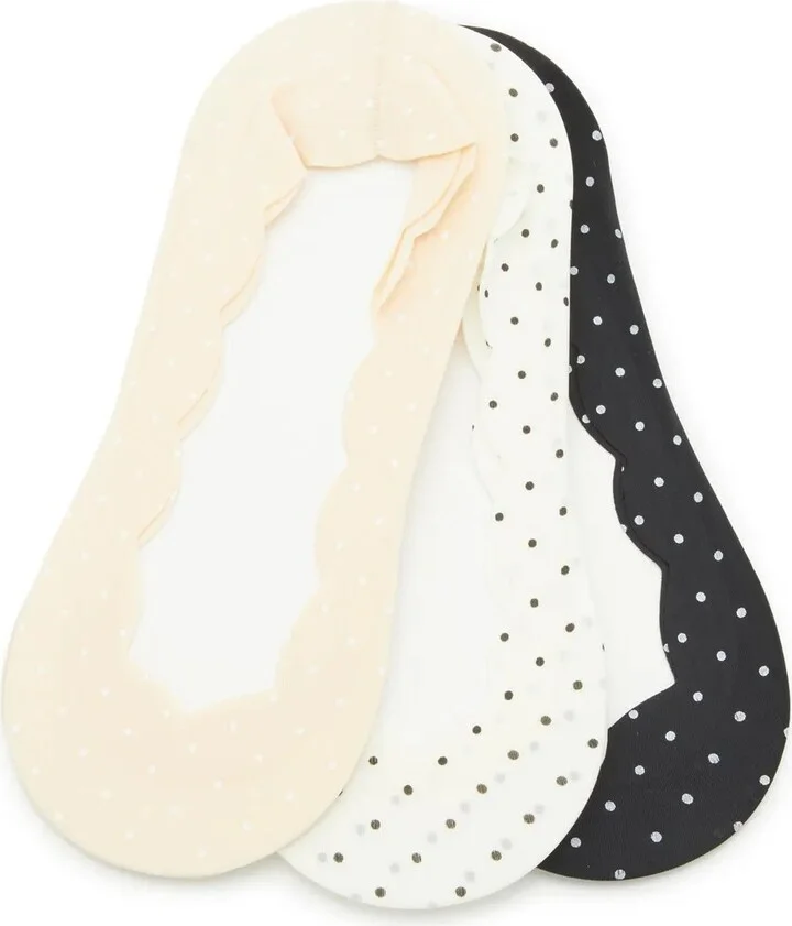 Kelly & Katie Scallop Edge No Show Liners 4 Pack