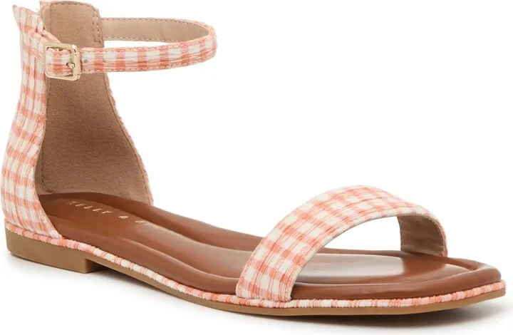 Peach/White Gingham