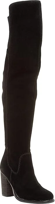 Kelsi Dagger Brooklyn Logan Over the Knee Boot Women's Shoes Black : 12 W, Suede