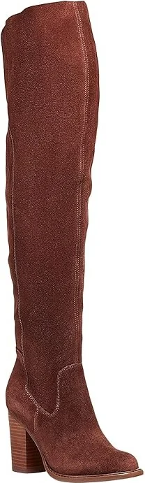 Kelsi Dagger Brooklyn Logan Over the Knee Boot Women's Shoes Coffee Bean : 8 W, Suede
