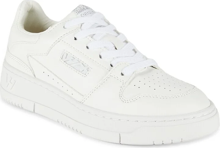 Kendra Perforated Leather Low Top Sneakers - Image 2