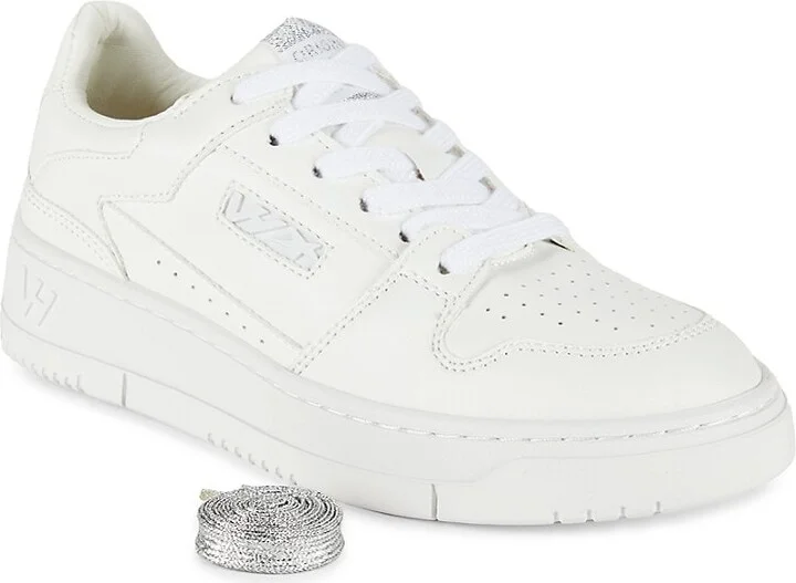 Kendra Perforated Leather Low Top Sneakers - Image 6