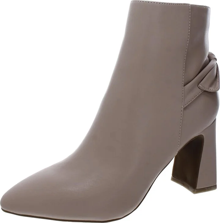 Kendra Womens Faux Leather Pointed Toe Booties