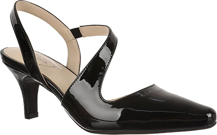 Kendra Womens Slip On Kitten Heel Slingback Sandals